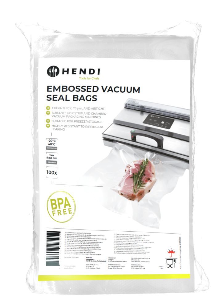 Embossed vacuum seal bags