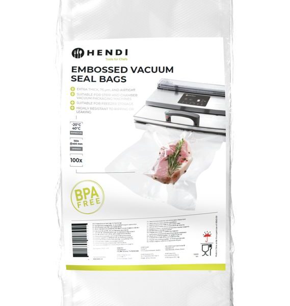 Embossed vacuum seal bags