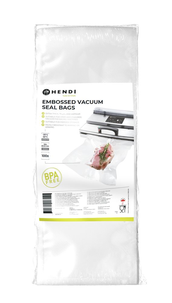 Embossed vacuum seal bags