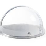 Round display with roll-top cover