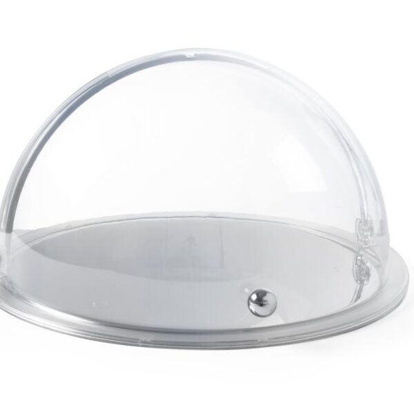 Round display with roll-top cover