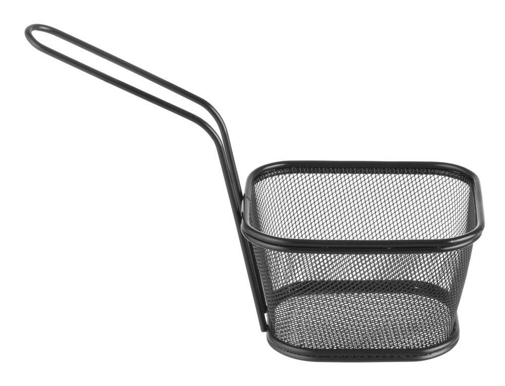 Deep frying basket miniatures stackable black