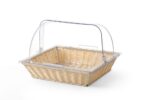 Basket with roll top cover