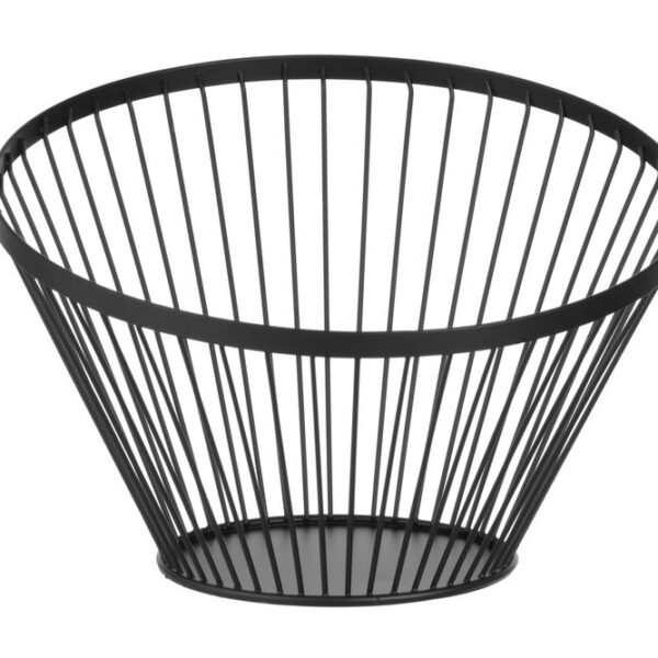 Fruit basket angled round black