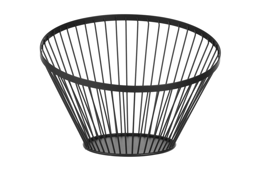 Fruit basket angled round black