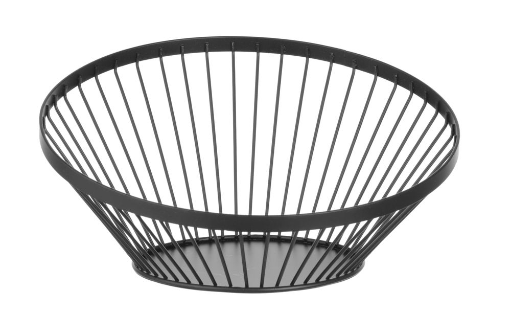 Fruit basket angled round black
