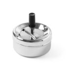 Ashtray with push button