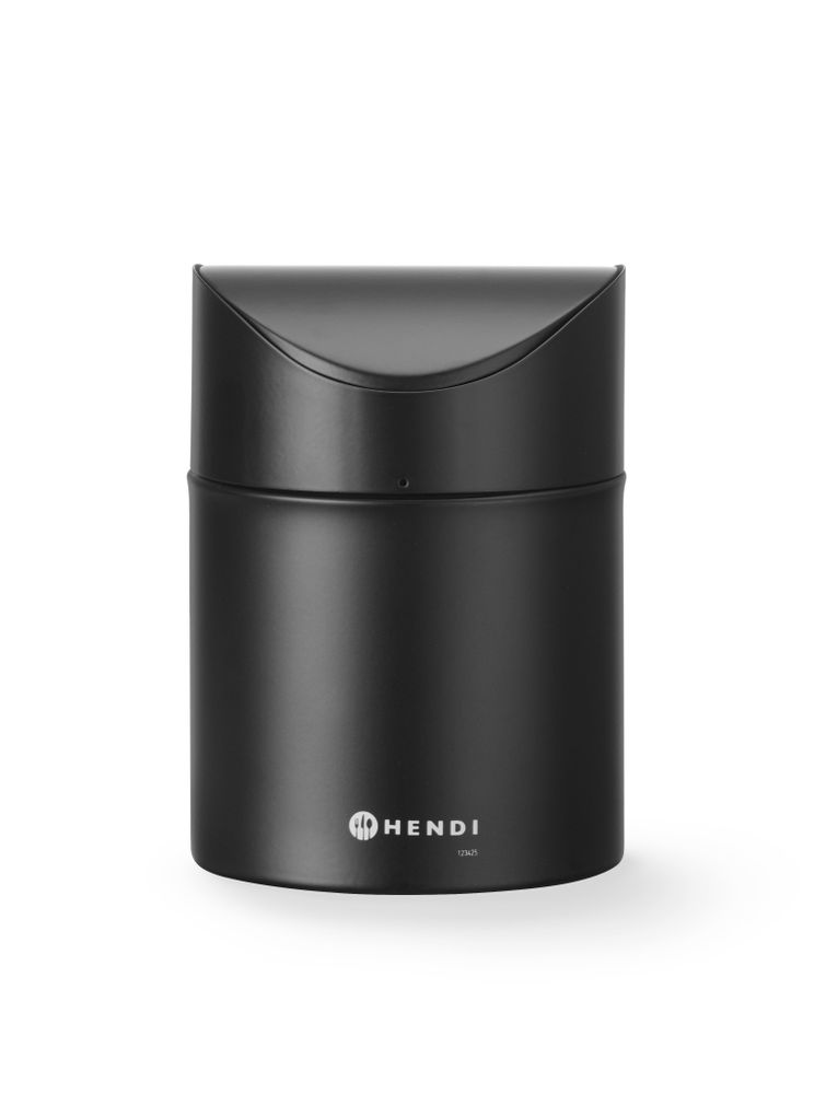 Tabletop litter bin with swing cover