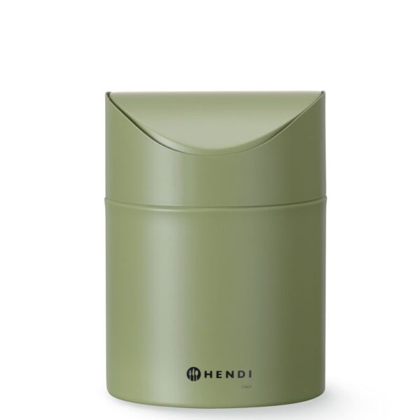 Tabletop litter bin with swing cover