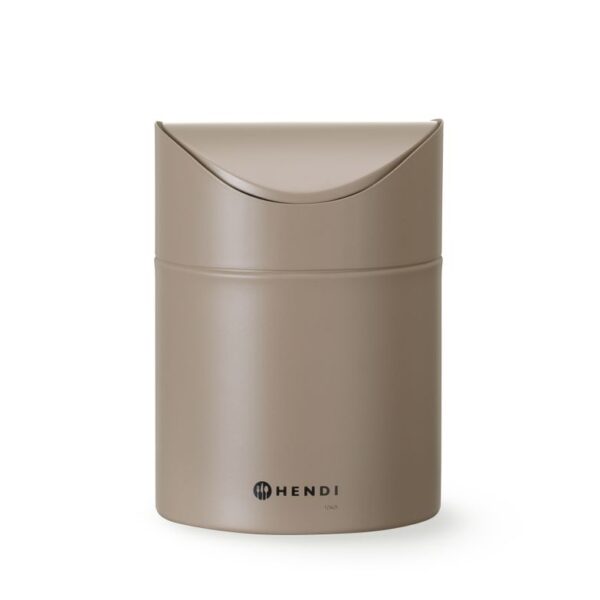 Tabletop litter bin with swing cover