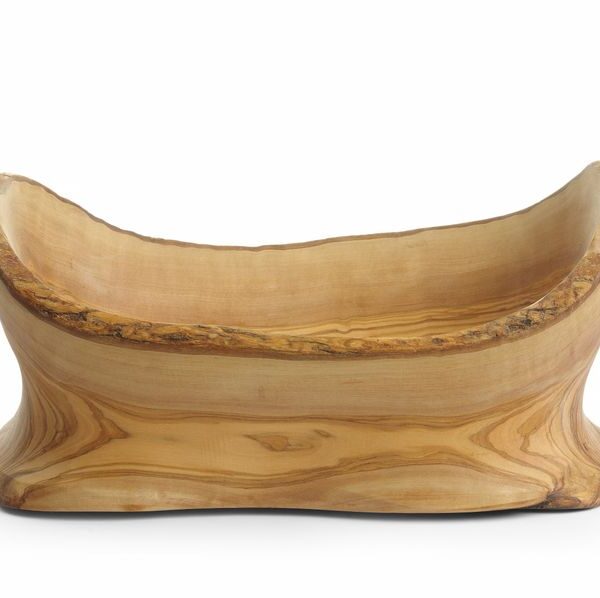Decorative olive wood bowl