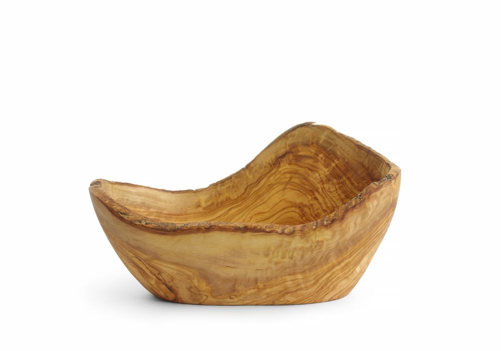 Decorative olive wood bowl