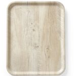 Serving tray with melamine laminate