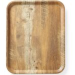 Serving tray with melamine laminate