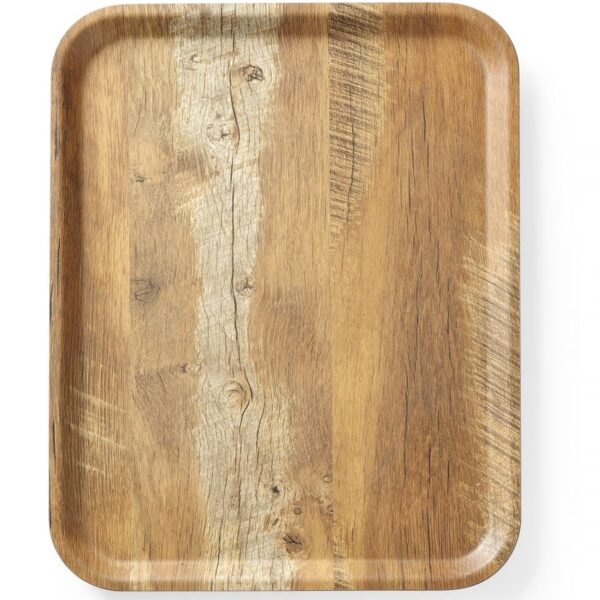Serving tray with melamine laminate