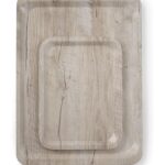 Serving tray with melamine laminate