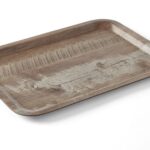 Serving tray with melamine laminate