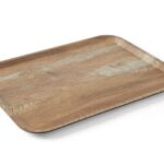 Serving tray with melamine laminate