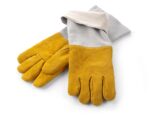 Heat resistant leather barbecue gloves - 2 pcs