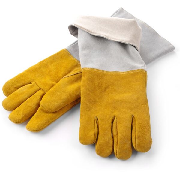 Heat resistant leather barbecue gloves - 2 pcs