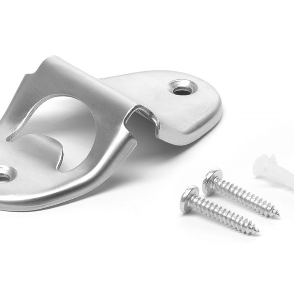 Wall mounted bottle opener