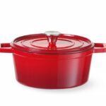 Cast iron casserole enamelled