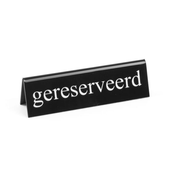Table sign reserved