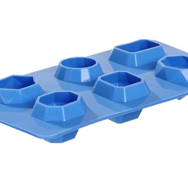 Ice cube mould gem-shaped