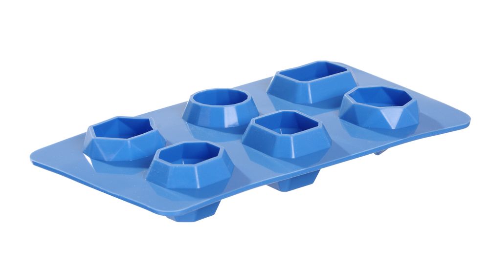 Ice cube mould gem-shaped