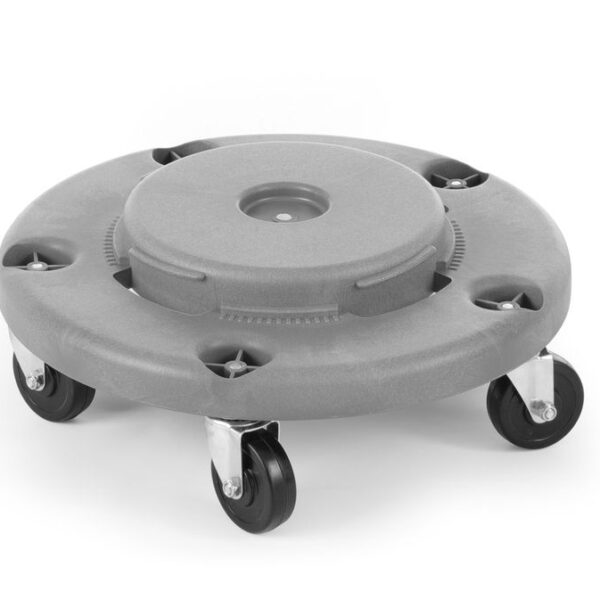 Trolley for round waste bin