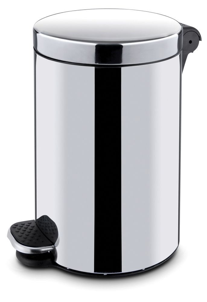 Round pedal waste bin with inner bin