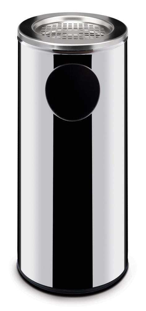 Standing waste bin with ashtray