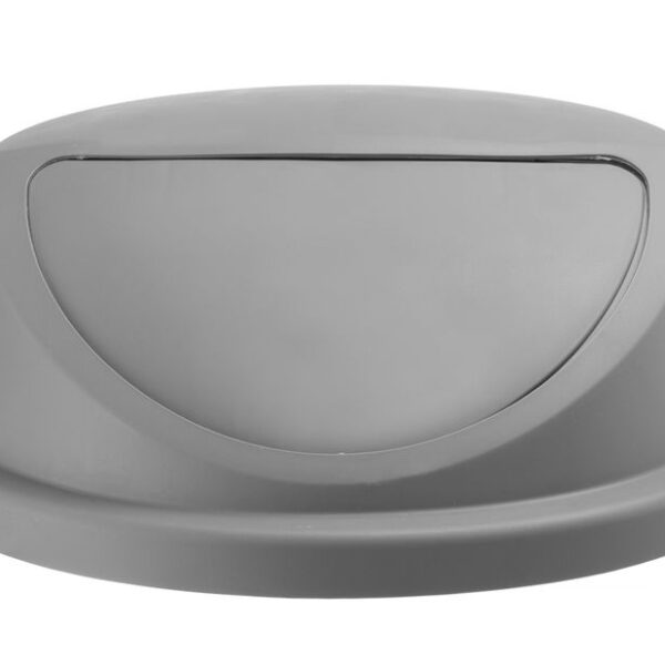 Push lid for round waste bin
