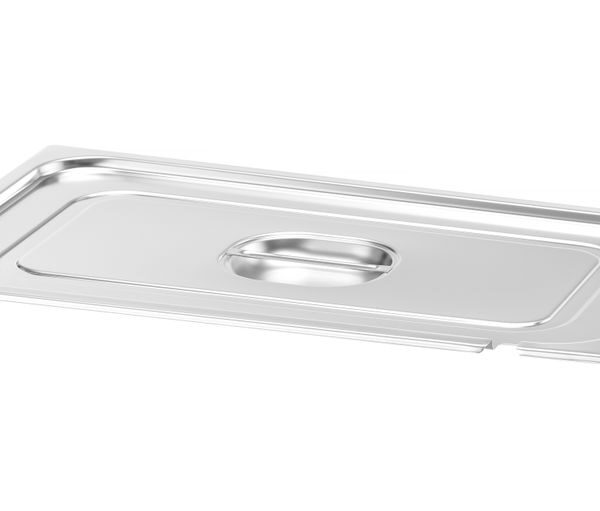 Lid for GN containers with spoon recess