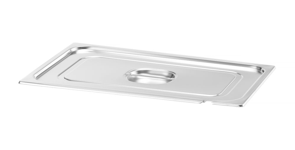 Lid for GN containers with spoon recess