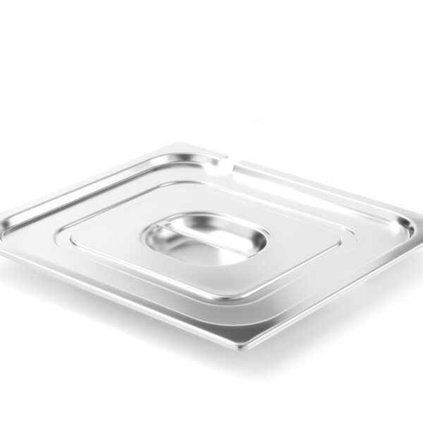 Lid for GN containers with spoon recess