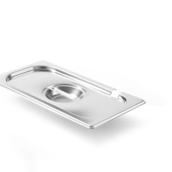 Lid for GN containers with ladle recess