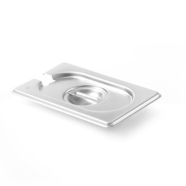 Lid for GN containers with ladle recess