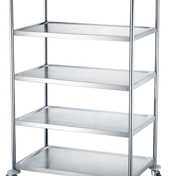 Serving trolley with 5 shelves