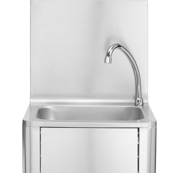 Kitchen sink – with knee-operated faucet