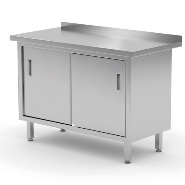 Work cabinet with sliding doors