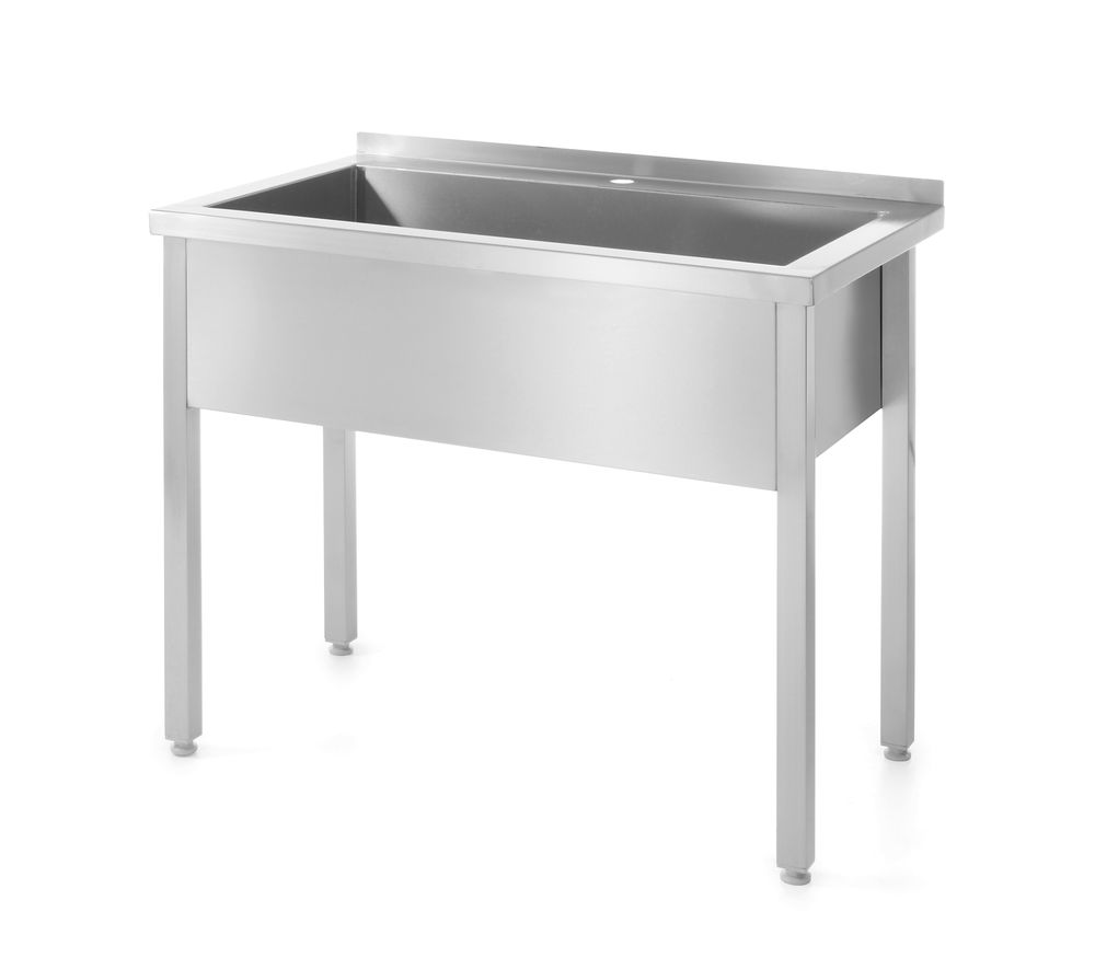 Table with single wash trough – welded