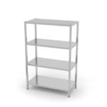 Storage rack with 4 full shelves – bolted