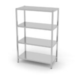 Storage rack with 4 full shelves – bolted