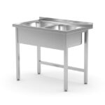 Table with 2 sinks – welded