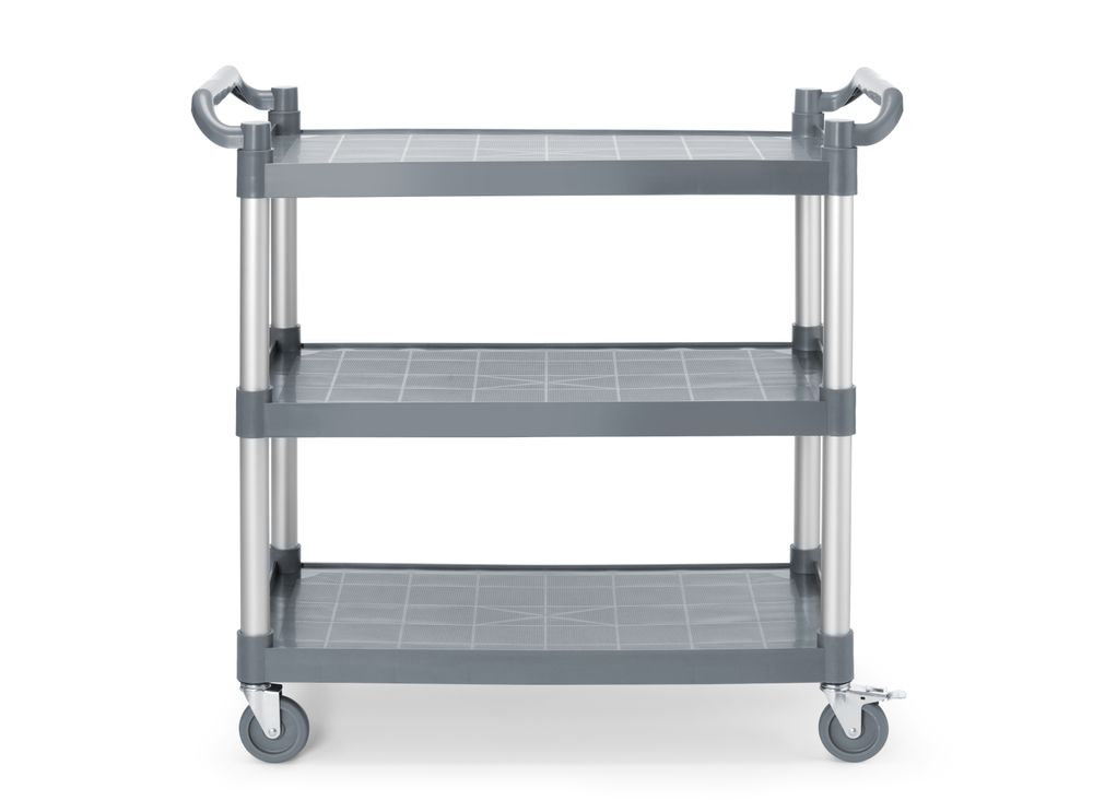 3-shelf polypropylene service cart