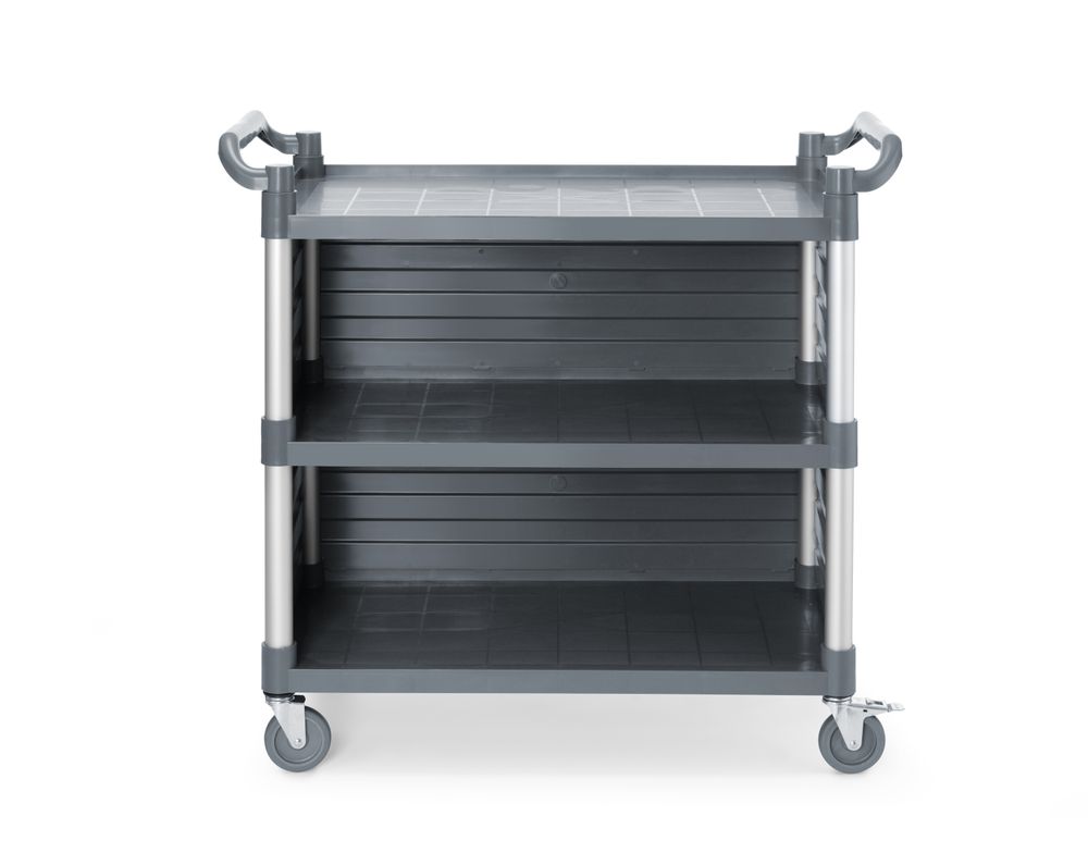 3-shelf polypropylene service cart
