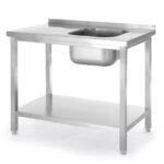 Sink table with shelf