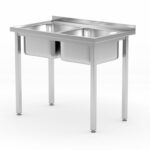 Table with 2 sinks – bolted