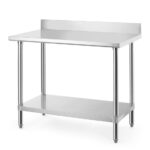 Work table with backsplash